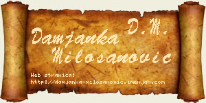 Damjanka Milošanović vizit kartica